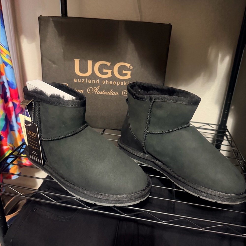 UGG Black Suede Ankle Boots